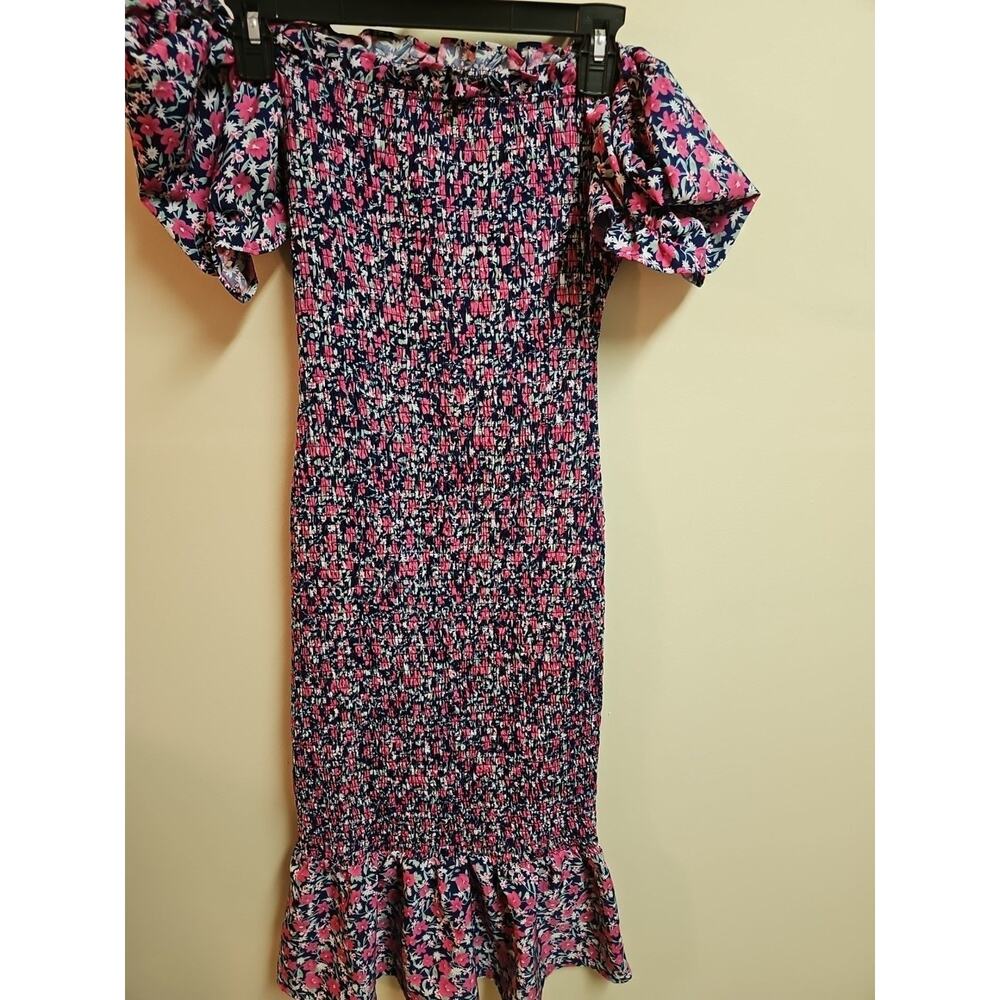 PRETTYGARDEN Bodycon Dresses Summer‎ Floral Midi Cottage Mermaid Cocktail  SZ M